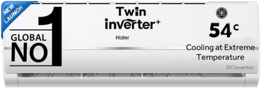 Haier Frost Self-Clean 2023 Model 1 Ton 3 Star Split Inverter Cooling at Extreme Temperature, Super Anti-corrosion AC - White  (HS11V-TMS3BE-INV/HU11-3BE-INV / HSU11V-TMS3BE-INV, Copper Condenser)