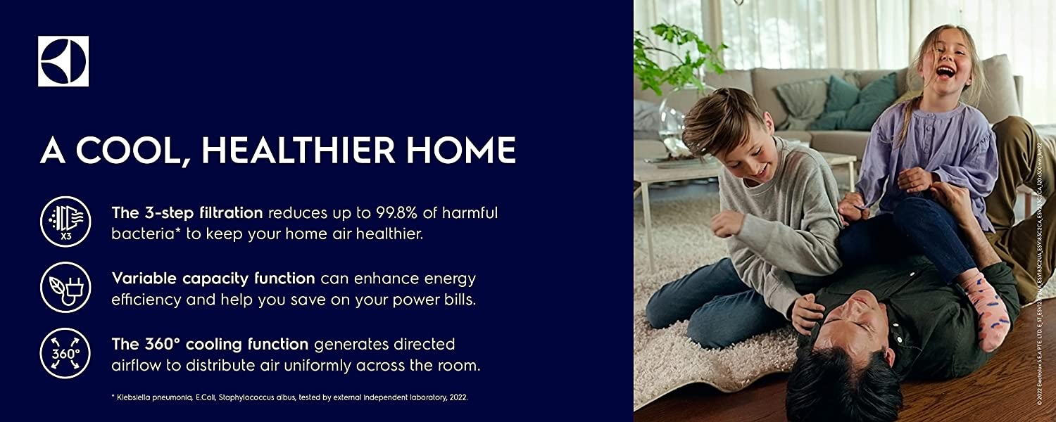 Electrolux ESV125C3HA 1 Ton Ultimate Home 500  inverter air conditioner for  rooms upto 161ft2