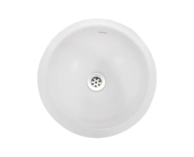 Cera S2030113 Circle Counter wash basin  380 x 380 x 150 mm White Colour