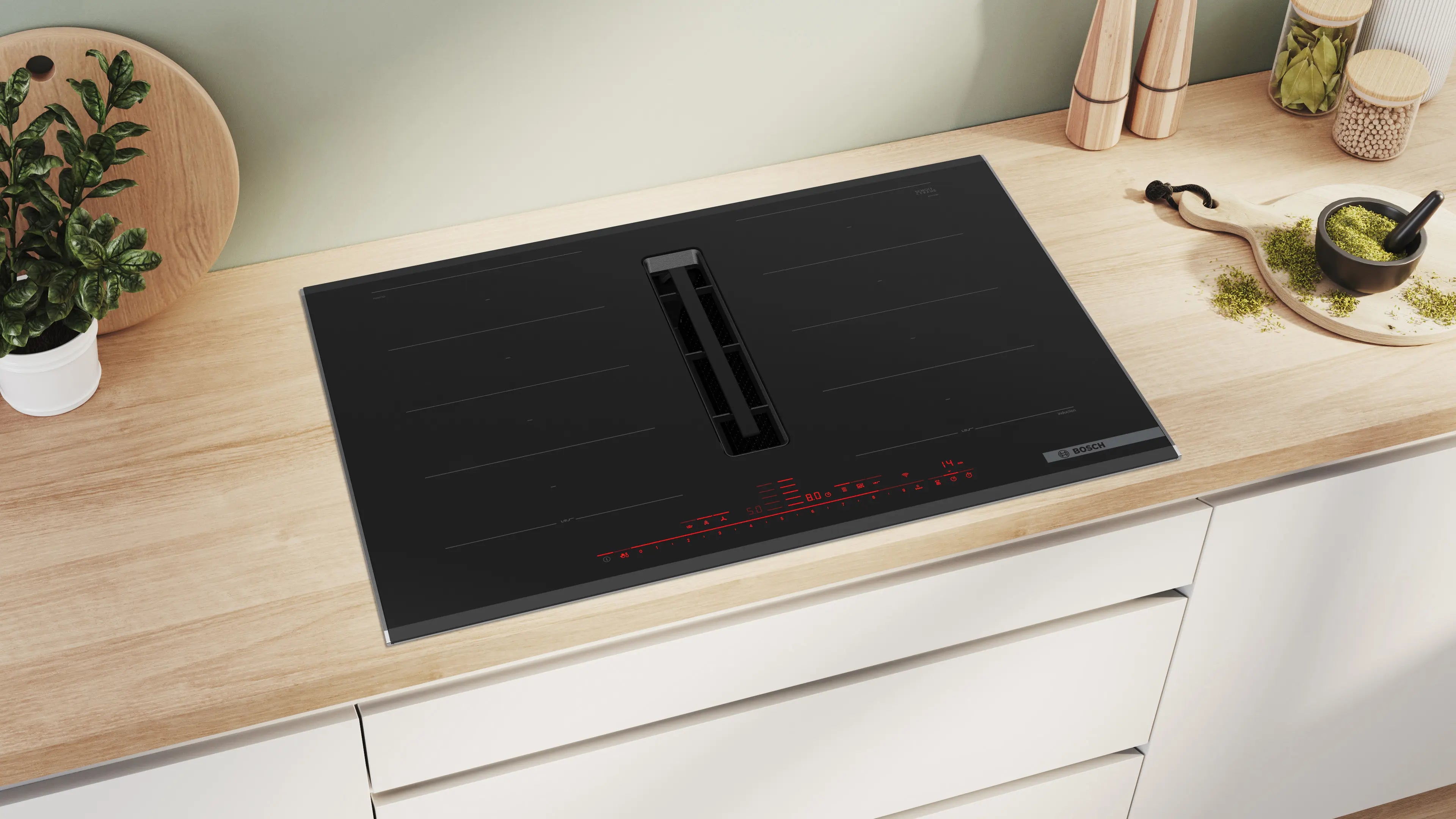 BOSCH Serie | 8 Induction hob with integrated ventilation system80 cm PXX875D67E