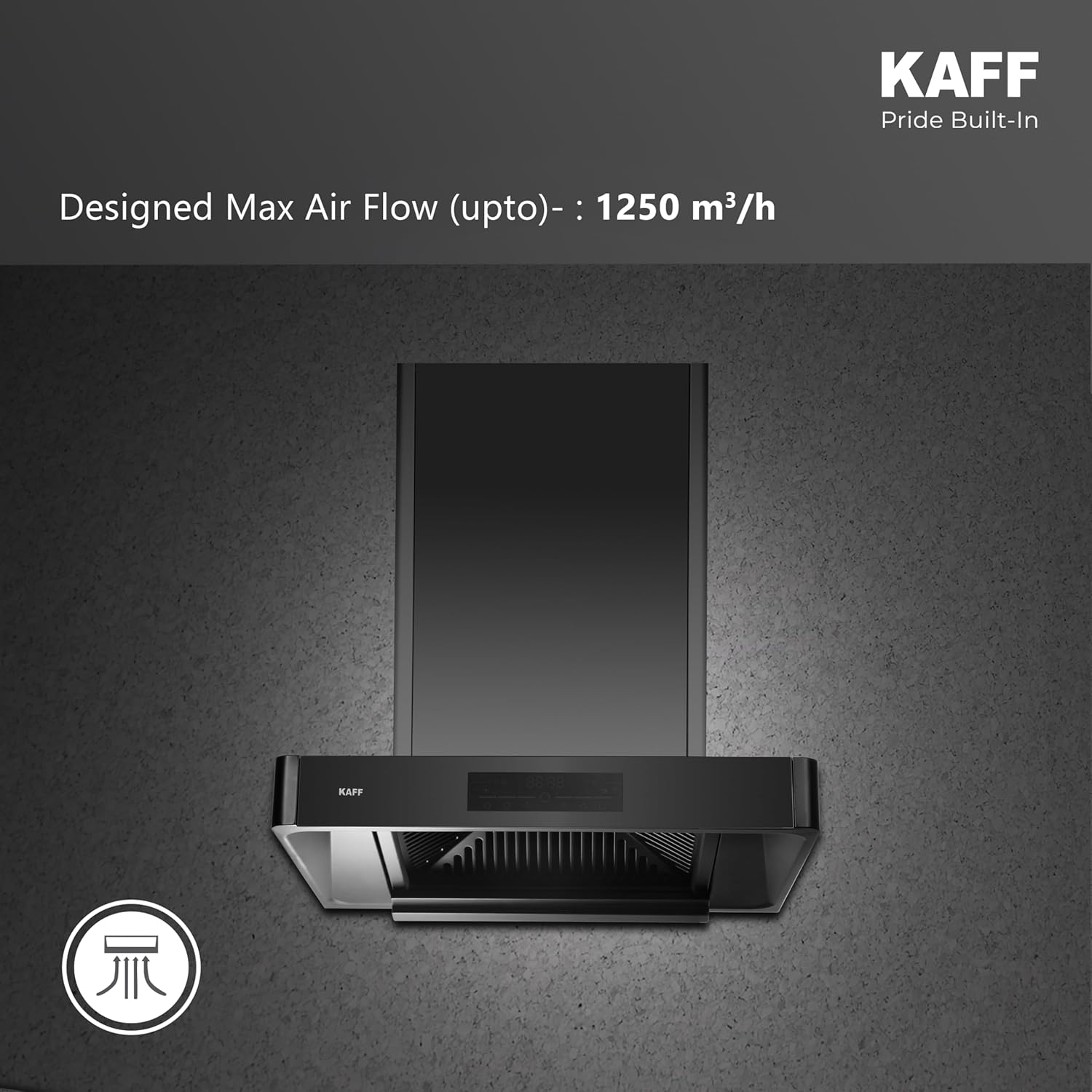 KAFF XPRO 60cm Kitchen Chimney | 1400 m³/hr Suction | Filterless Auto Clean | Motion Sensor & Touch Control
