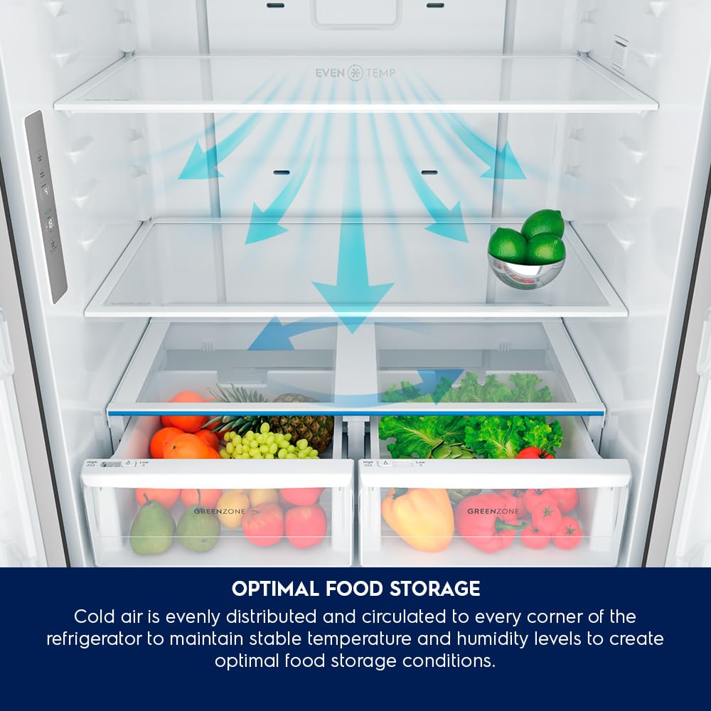 Electrolux EQE5600B-S 564L French Door Refrigerator: Spacious & Efficient Inverter Design