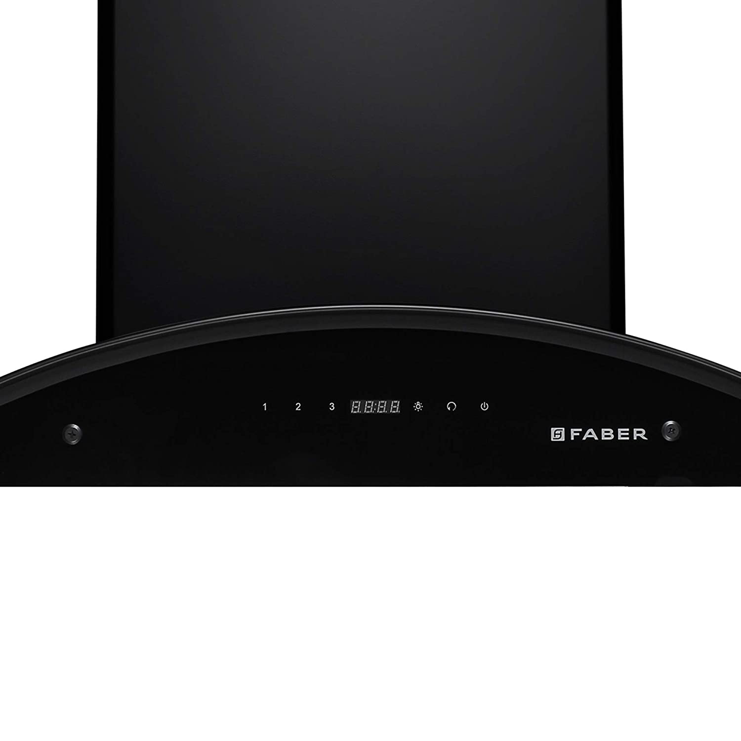 Faber 60 cm 1500 m³/hr Auto-Clean curved glass Kitchen Chimney (HOOD PRIMUS PLUS ENERGY HC SC BK 60, Baffle Filter, Touch Control, Black)
