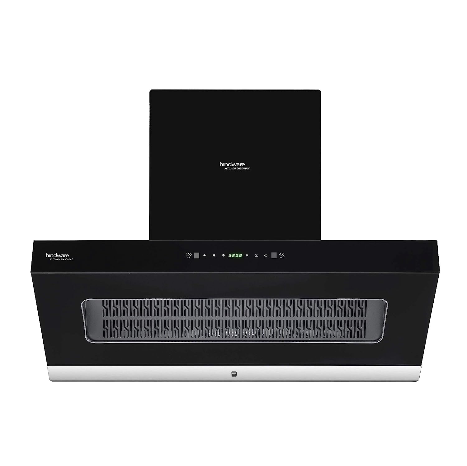 Hindware Octavia 75 Cm chimney , Auto Clean With MS Control BK Hood 1200 M3/Hr with Free Kit (SS BF, TC, LTW)