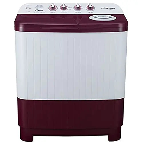 Voltas Beko 7.5 kg 5 Star Semi-Automatic Top Load Washing Machine (Special Pulsator Technology, WTT75DBRT, Burgundy)