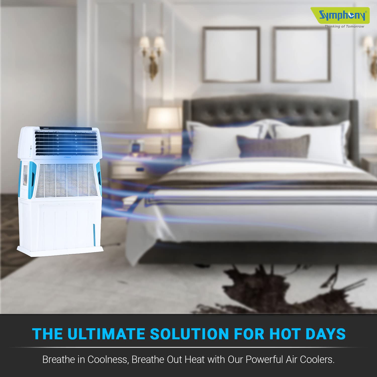 Symphony Touch 80 Personal Air Cooler ‎80 Litres White With i-Pure Technology