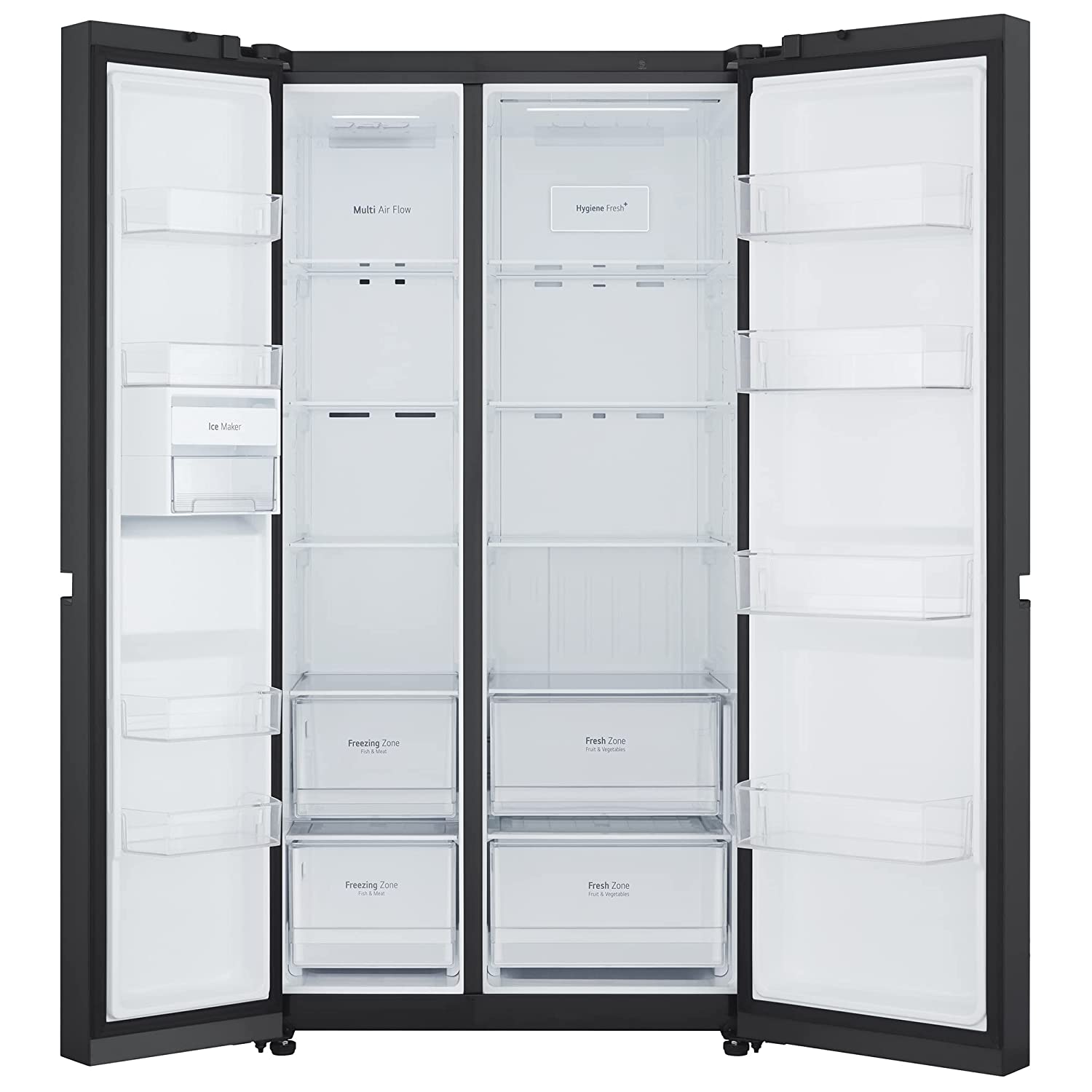 LG Side-by-Side Refrigerator GC-B257UGLW: 694L Frost Free Smart Inverter, Linen White