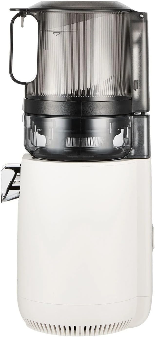 Hurom E50ST Cold Press Slow Juicer with Mega Hopper, 150W Motor, BPA-Free, Easy Clean, Space-Saving Design, Mushroom White