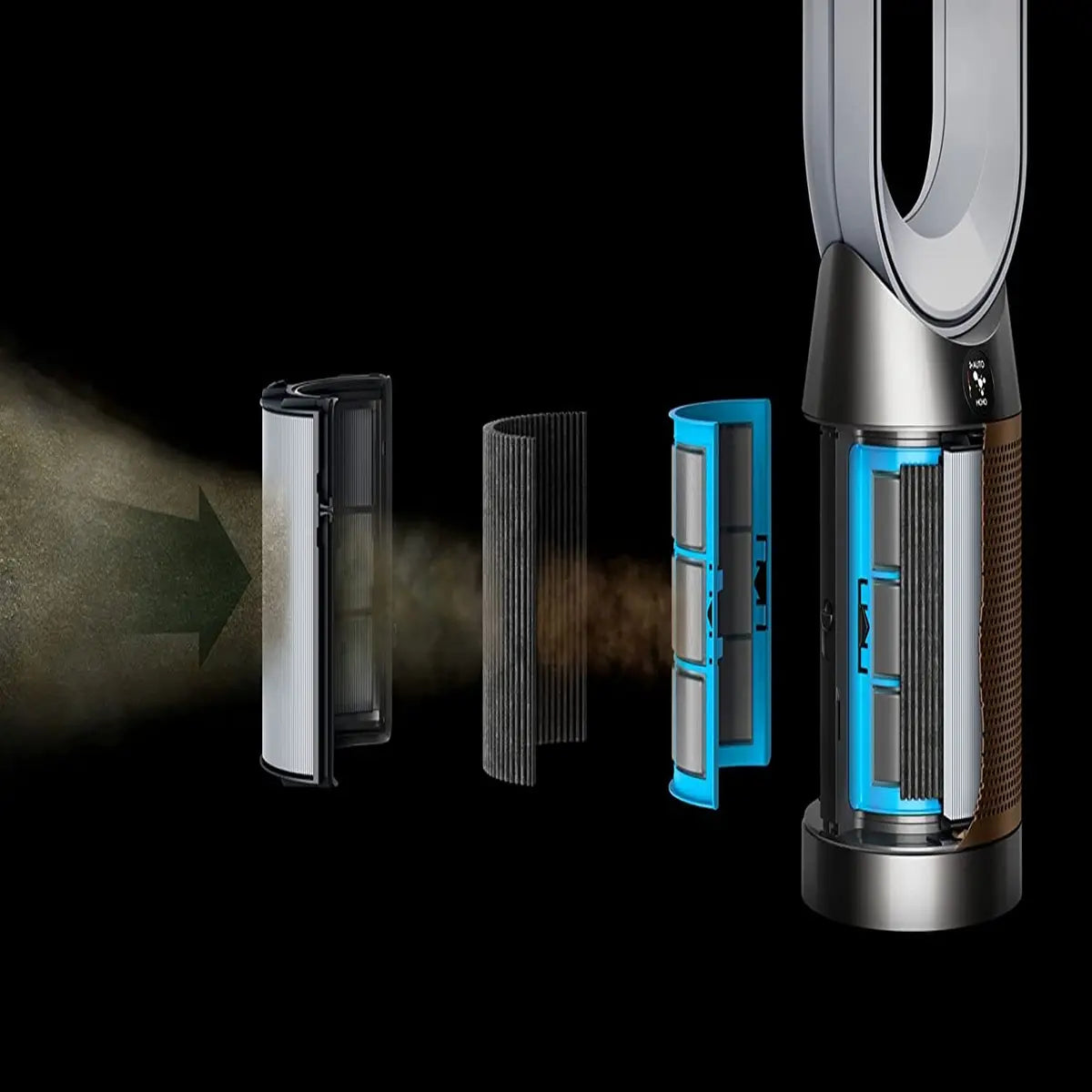 Dyson Cool Formaldehyde Air Purifier, HEPA + Catalytic Oxidation Filter, Wi-Fi Enabled, TP09 (White/Gold)