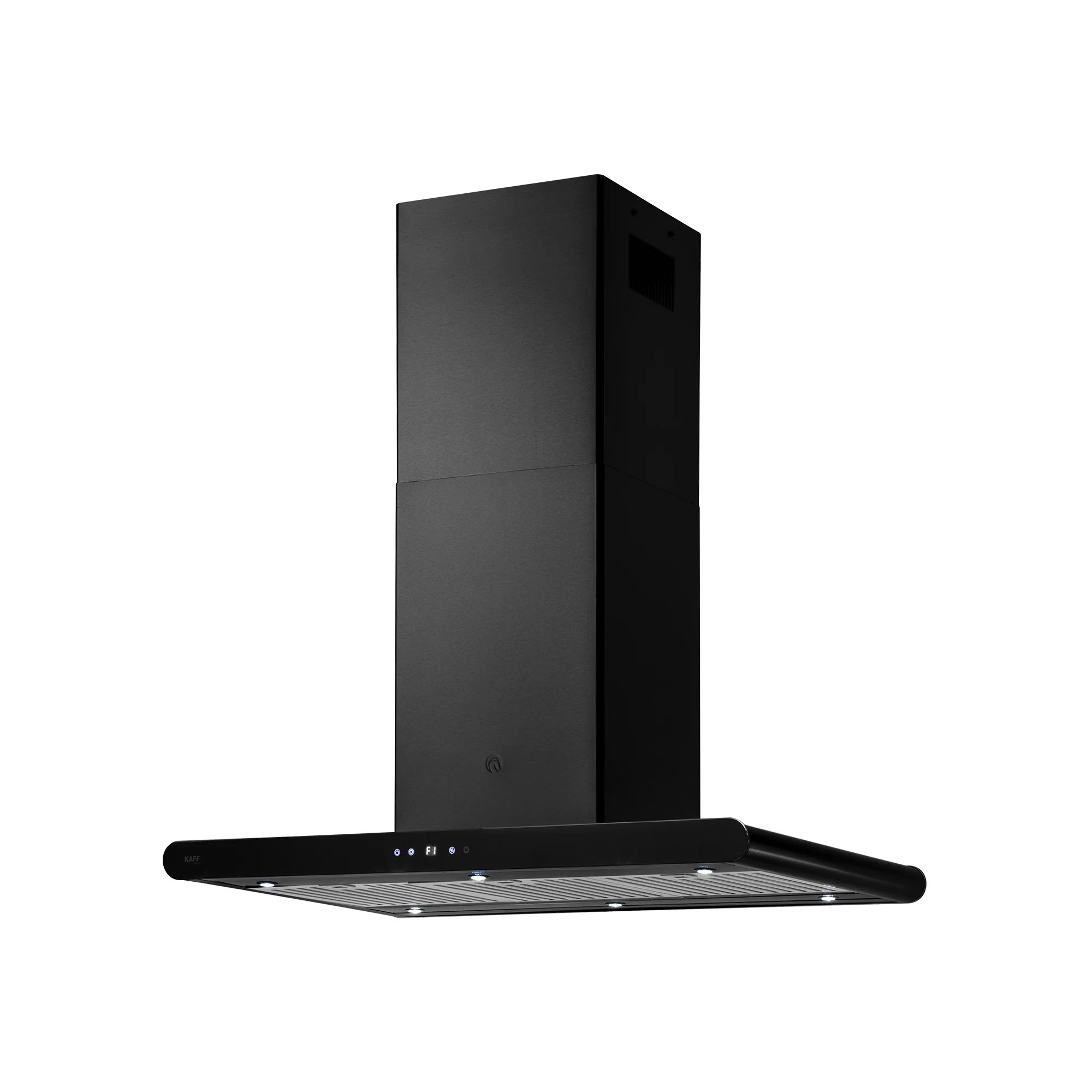 Kaff CANARY DHC BF 90 IS B - Island Chimney with Touch Controls, Digital Display, Round Edges