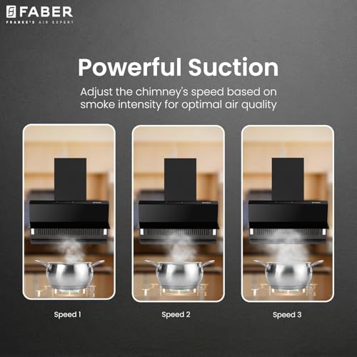 Faber Artemis 75cm 1200m³/hr Filterless Kitchen Chimney|Slant Body|T-Shape Panel|Autoclean Alarm|Moodlight|Touch&Gesture|12Yr on Motor,2Yr Comprehensive Warranty by Faber|Hood Artemis IN HC S