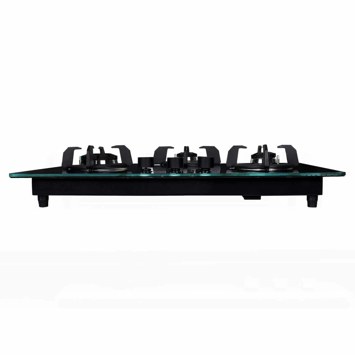 Faber Hobtop 3 Brass Burner Auto Electric Ignition Glass Top (Maxus HT803 CRS BR CI AI) Black