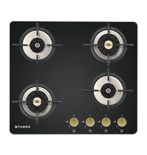 Faber 4 Burner Hobtop Auto Ignition Maxus HT604 CRS BR CI AI Black