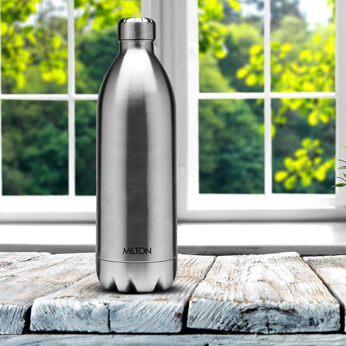Milton DUO DLX Thermosteel Flask Bottles With Jacket, Silver