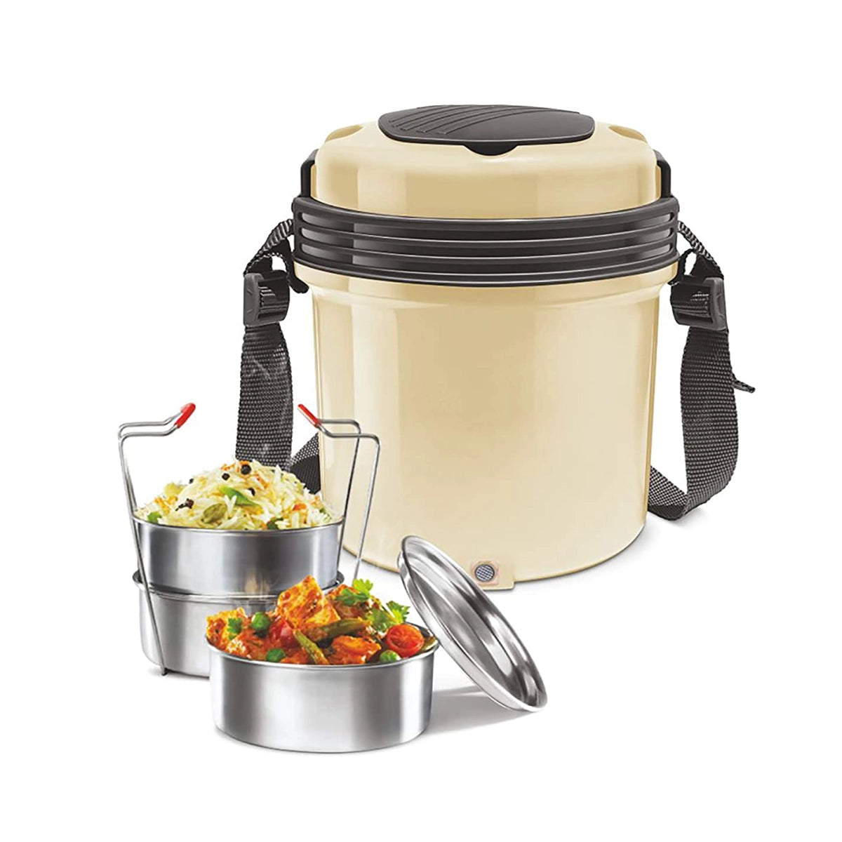 Milton New Electron Plastic Tiffin Box - Set of 3