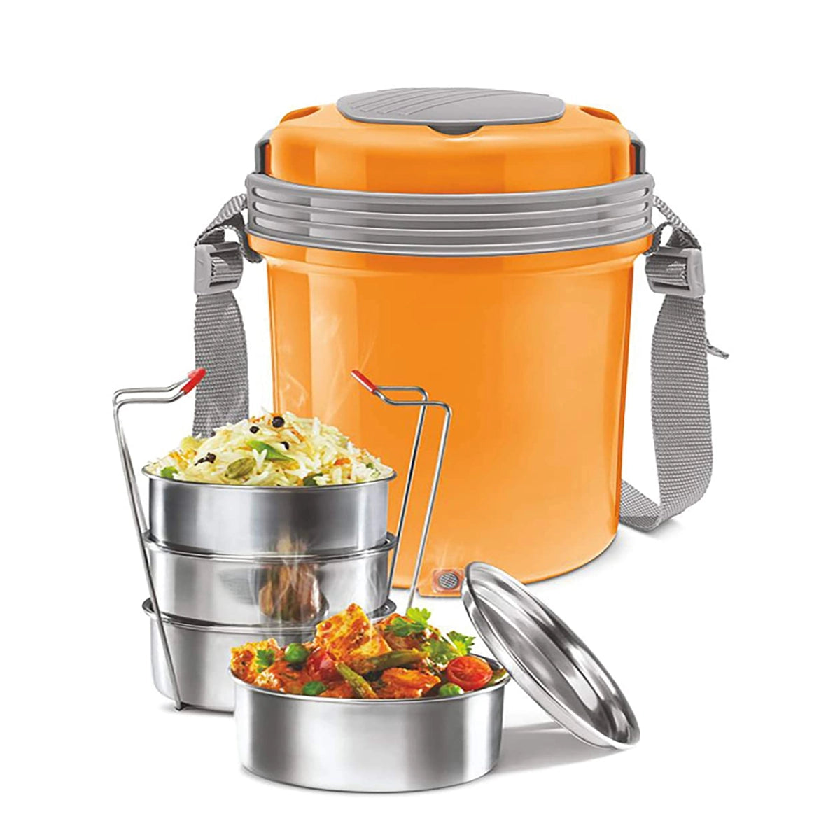 Milton New Electron Plastic Tiffin Box - Set of 4