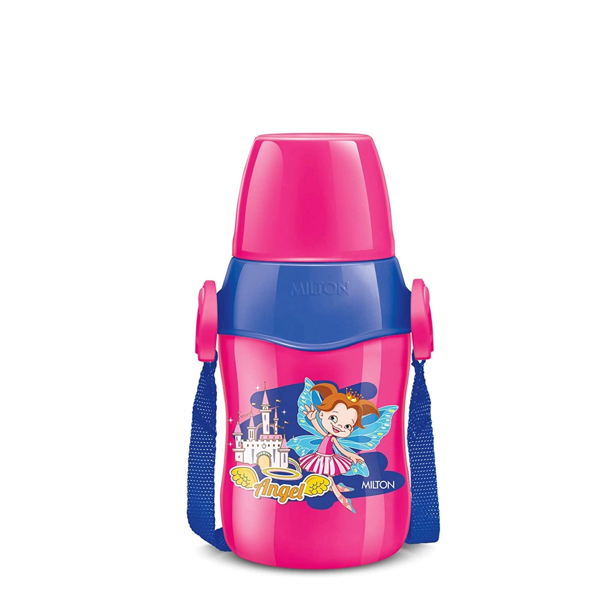 Milton Steel Whizz 900 Insulated Inner Steel Hot or Cold Water Bottle for Kids, 690 ml, Pink - 400ml