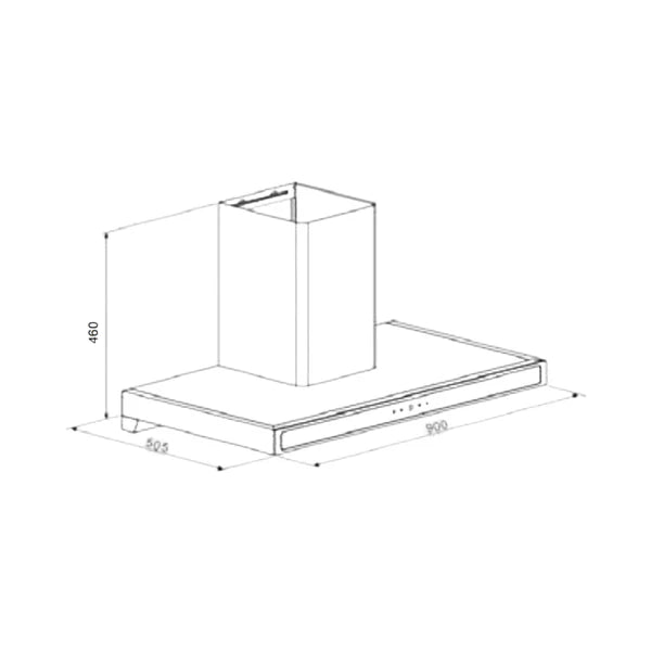 Hafele DATURA 90 PLUS 90cm Wall Chimney - Sleek & Efficient