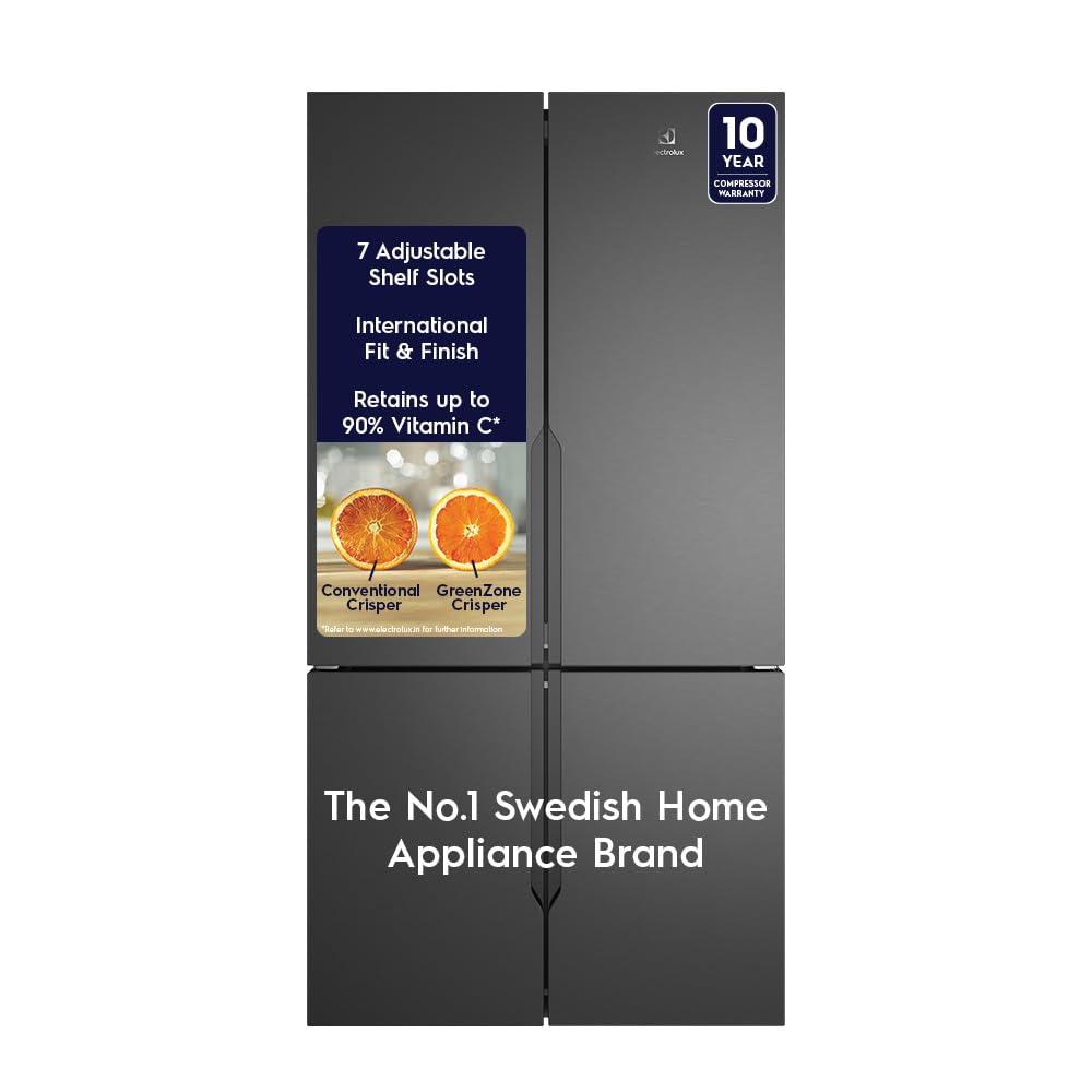 Electrolux 564L Inverter French Door Refrigerator EQE5600B-B - Frost Free, 4 Door, Side by Side