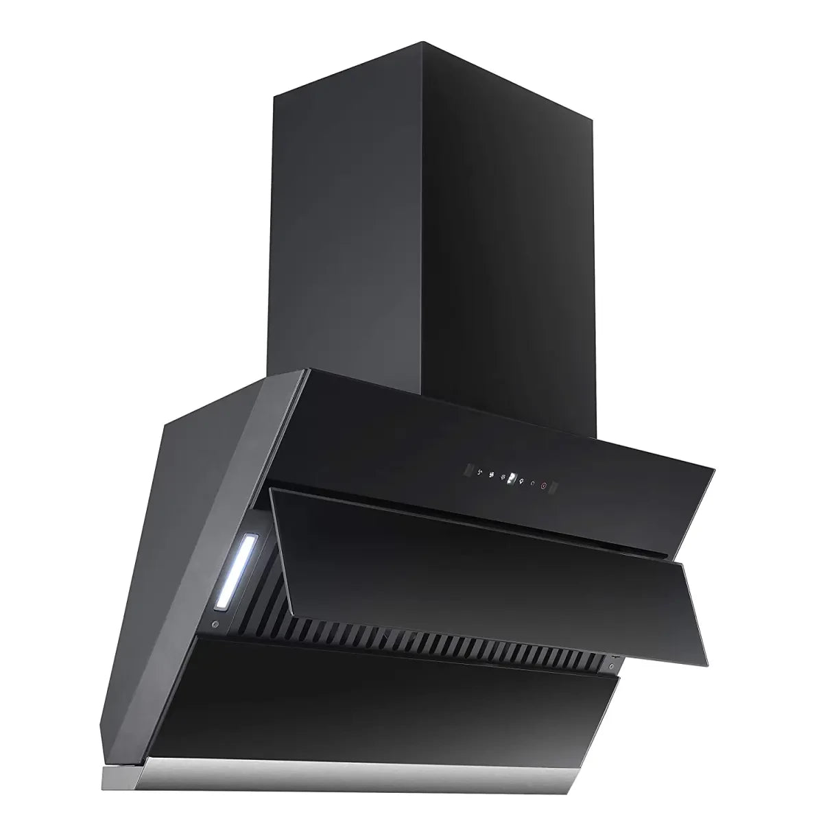Faber 60 cm 1350 m³/hr angular Kitchen Chimney (Hood Zenith FL SC BK 60, Filterless technology, Touch Control, Black)