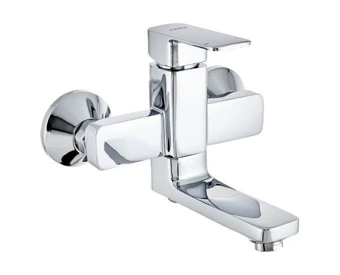 Cera Ruby F1005424 Brass Single Lever Wall Mixer (Silver)