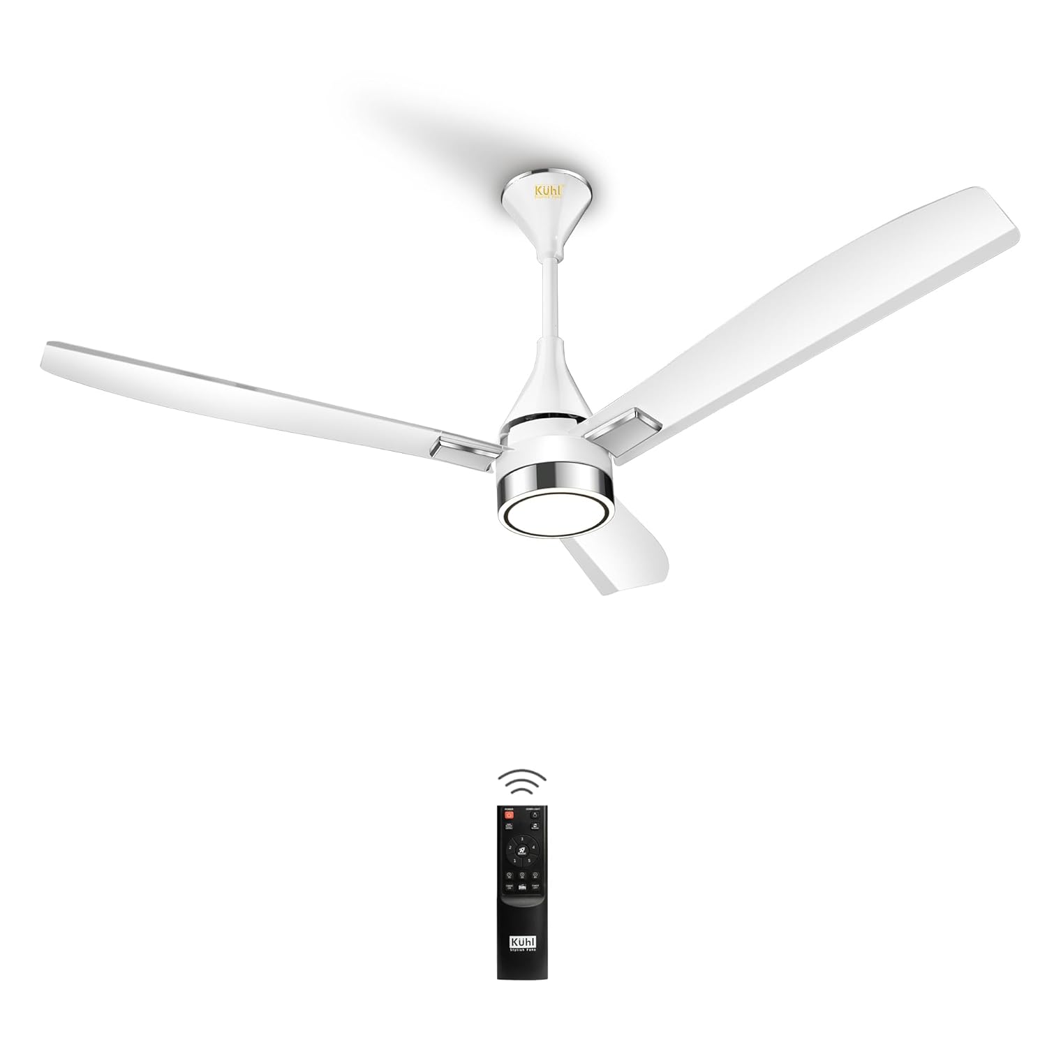KUHL Arctis A9 1200mm BLDC Ceiling Fan with Remote | BEE 5 Star & ISI Marked | 65% Power Savings | Down Light