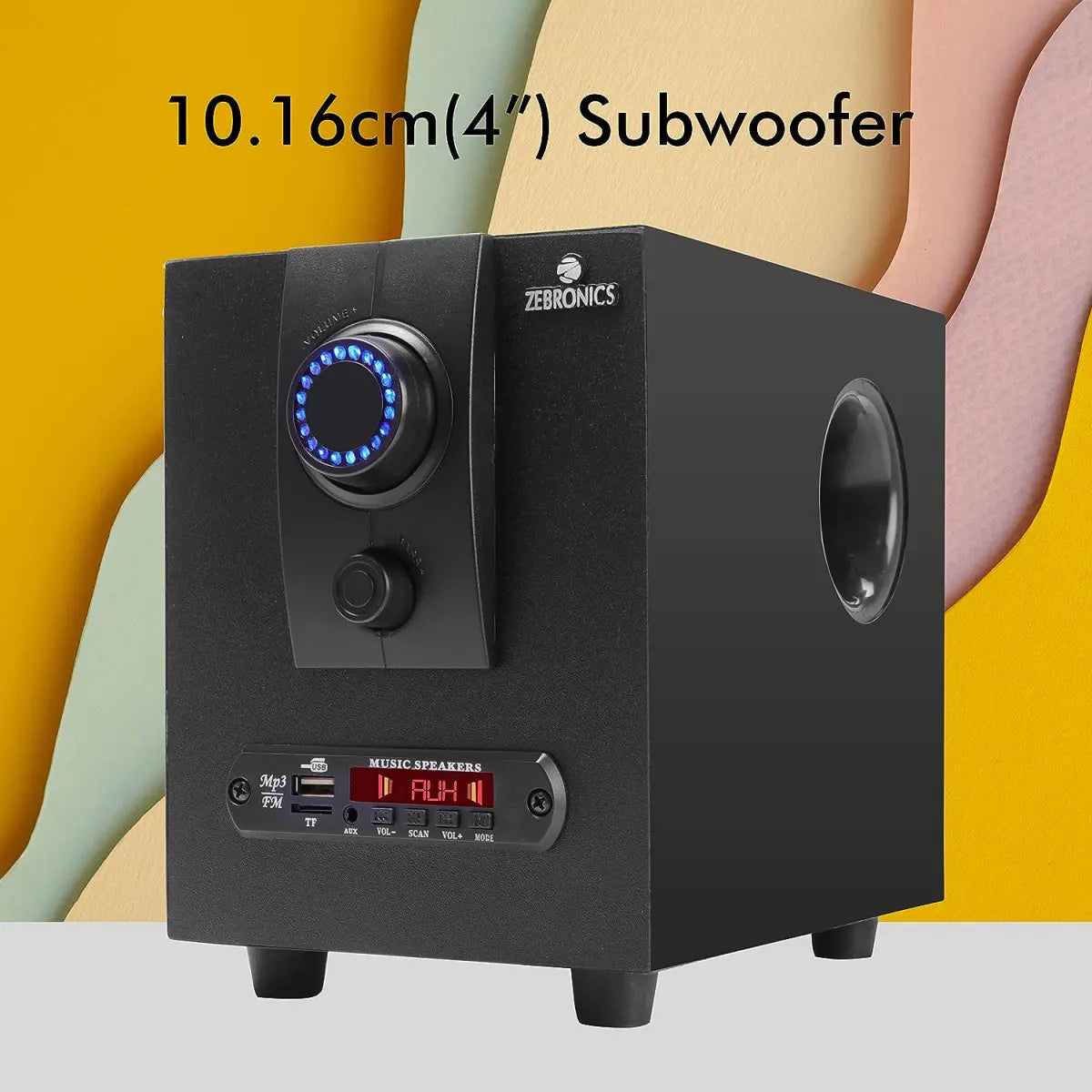 ZEBRONICS ZEB-BT2717 55W 4.1 Multimedia Speaker with Bluetooth Supporting, USB, SD Card, AUX, Built-in FM and Remote Control(Black)