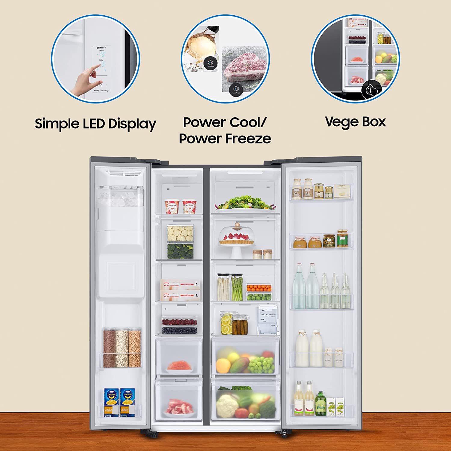 Samsung 633L RS78CG8543S9HL குளிர்சாதன பெட்டி நீர் &amp; ஐஸ் விநியோகிப்பான்