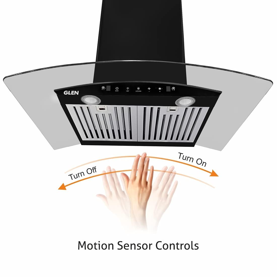 Glen 90 cm 1200 m3/h Heat Auto Clean Chimney (6063 SS)