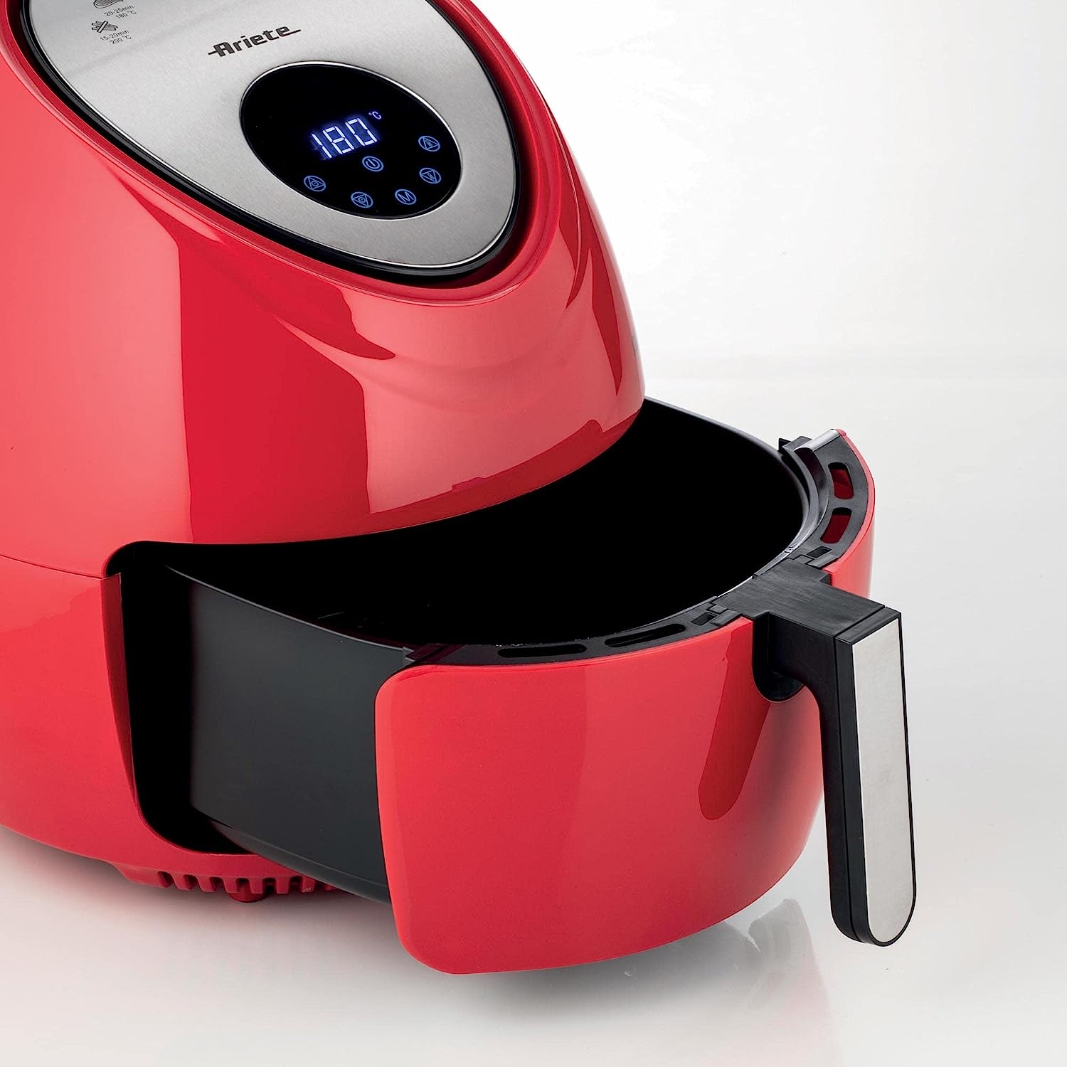 Ariete 4618, Airfryer max XXL, Air Fryer, 5.5 Liters, Fries Without Oil 2.5 kg of Chips, 1800 Watt, Red