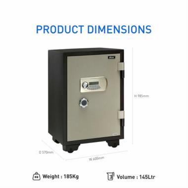 Ozone Fire Warrior-77 N Series, Fire Resistant Security Home safe,