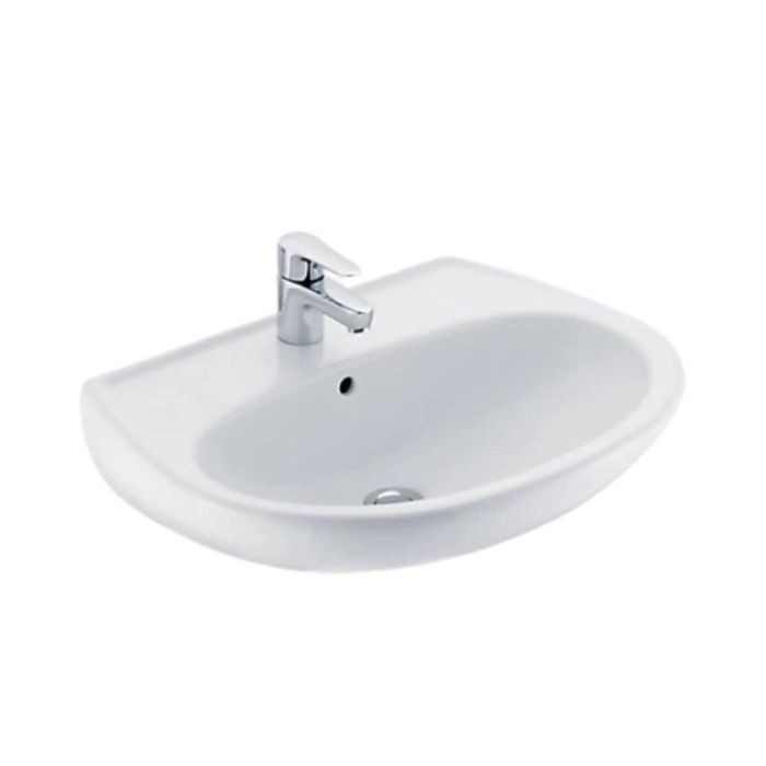 kohler K-5583IN-1WH-0 450mm wall mount basin with single faucet hole in white