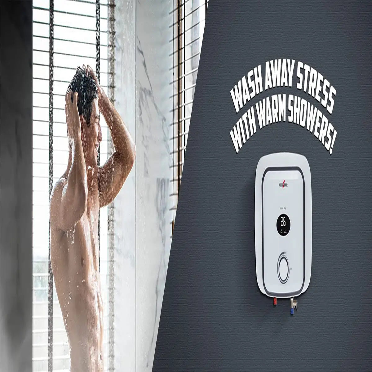 KENSTAR SERENE 15 Liter Durable and Non Corrosive Storage Water Heater_White