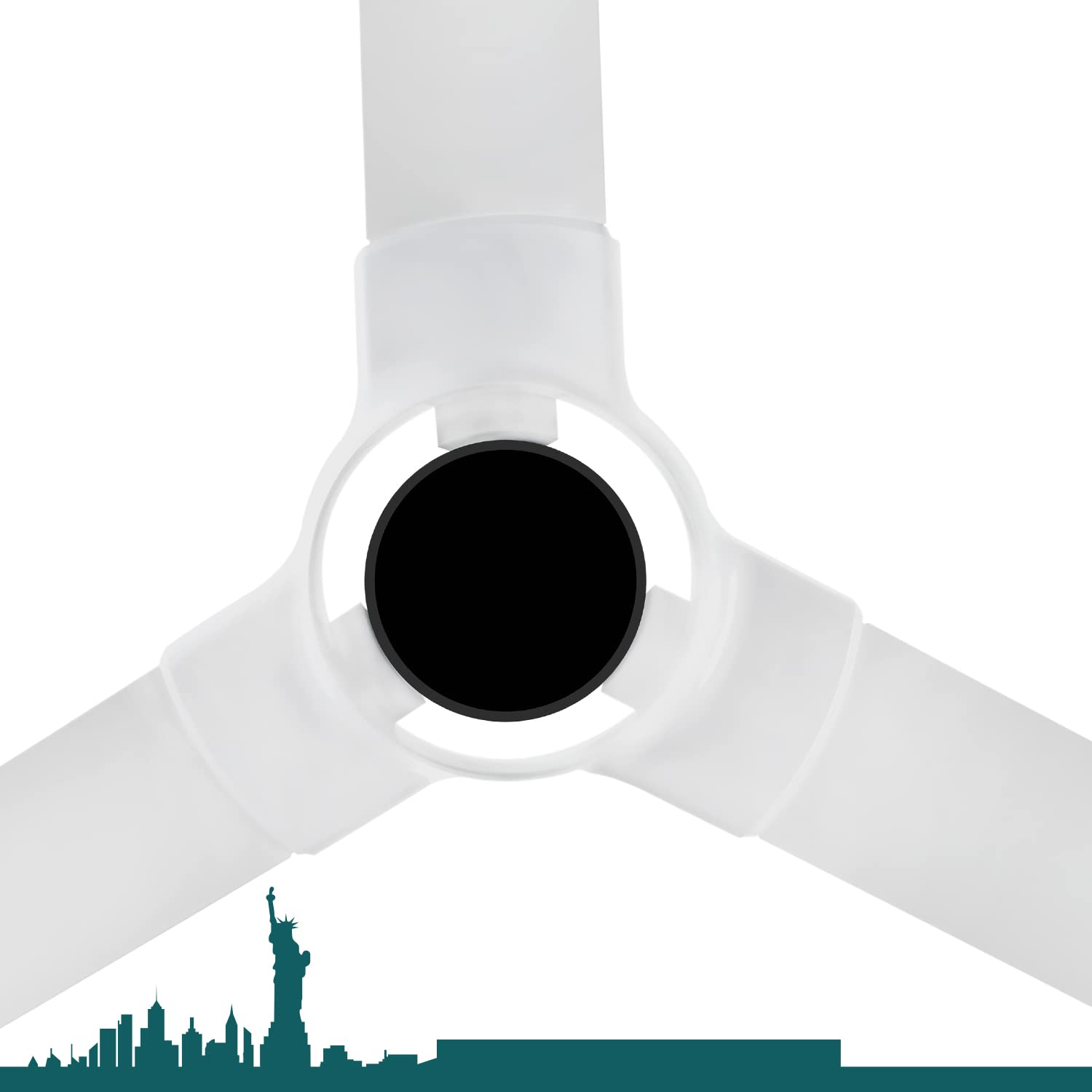 Luminous New York Tiffany 3 Blade Ceiling Fan With Remote Control and BLDC Motor, 1200mm- Alice White