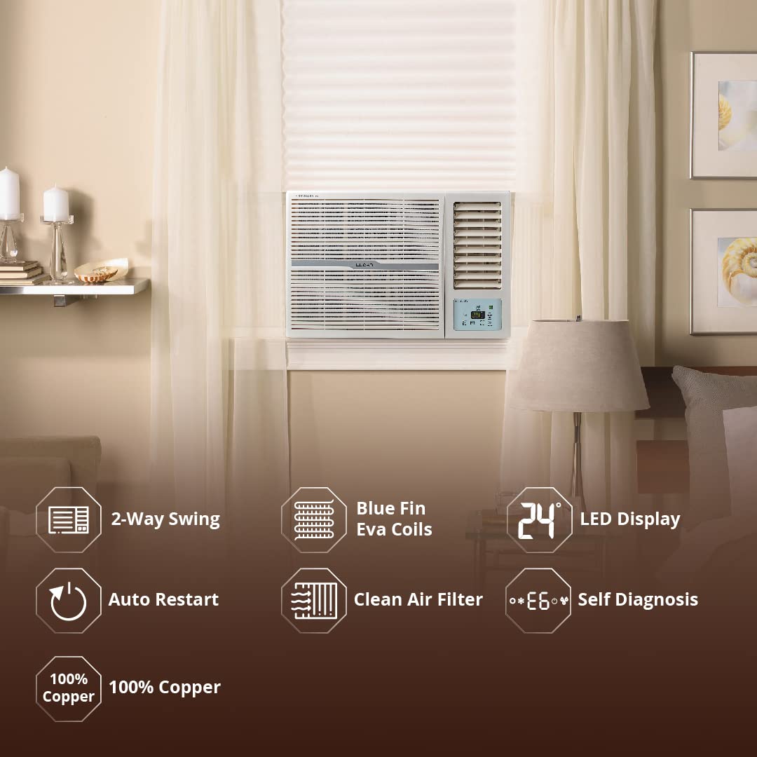 Lloyd 1.0 Ton 2 Star Fixed Speed Window AC GLW12C2YWSEW White