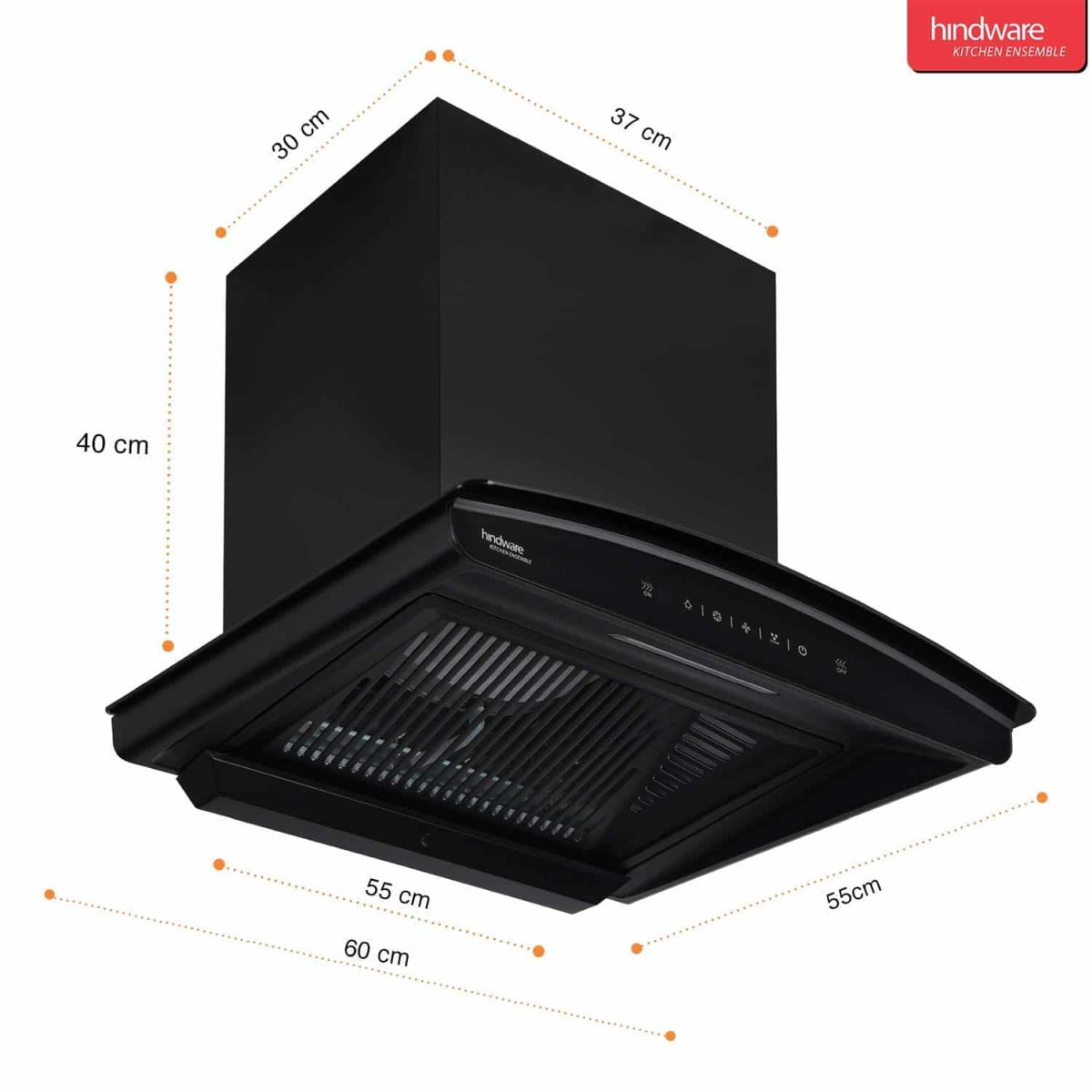 Hindware Nadia 90 cm 1200 m3/hr (Black, C100221)