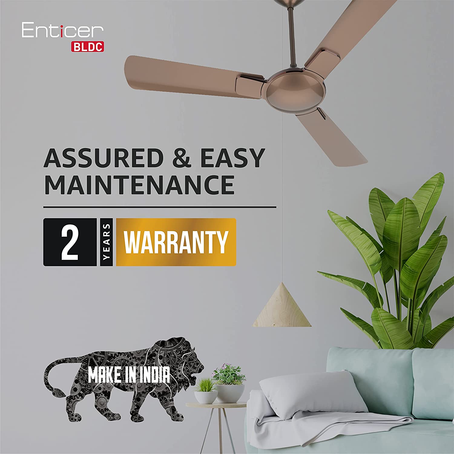 Havells Enticer 1200mm BLDC Fan Bronze Copper Cola