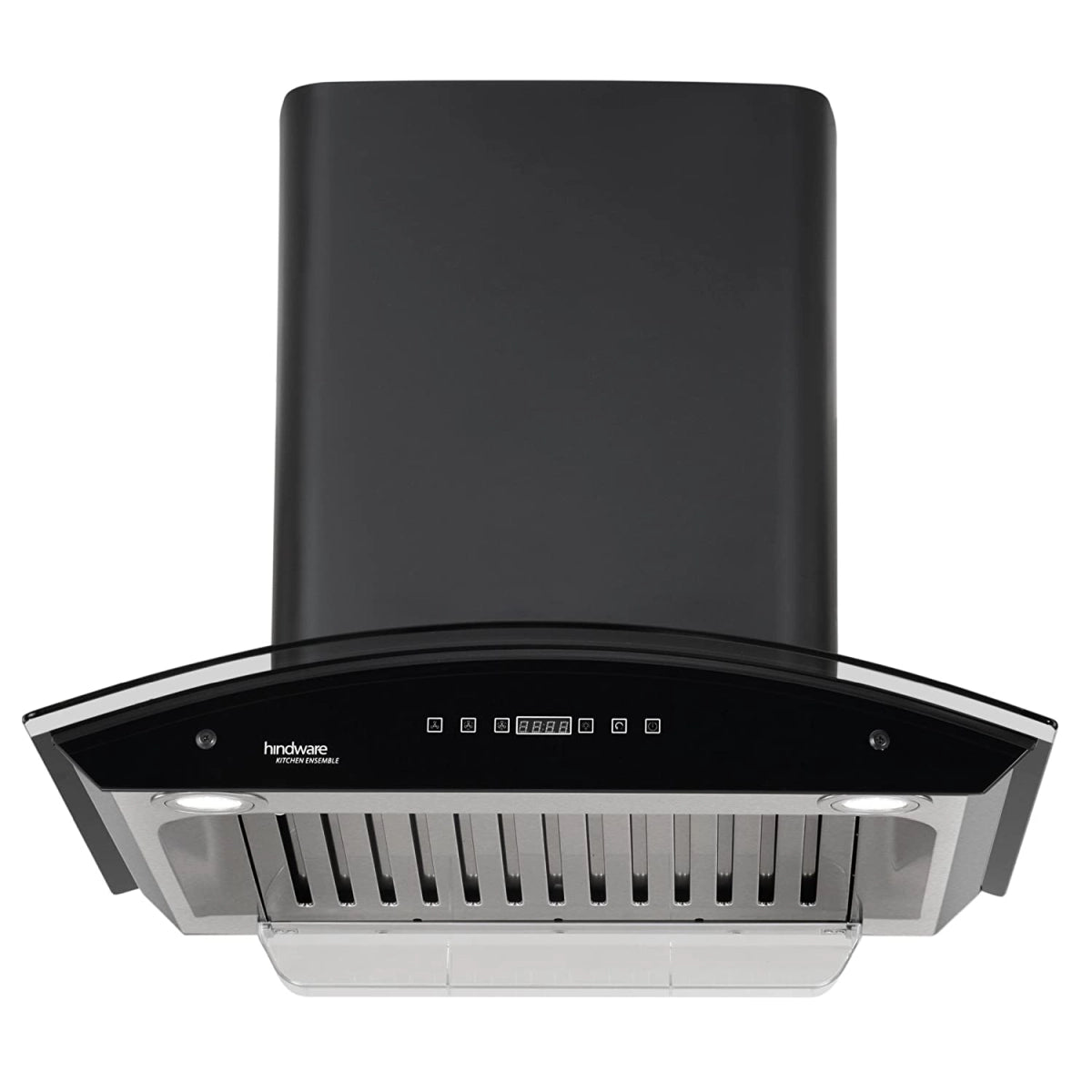 Hindware chimney Nevio 1200m3/h wall mounted auto clean with Baffle Filter - Black, 60 cm