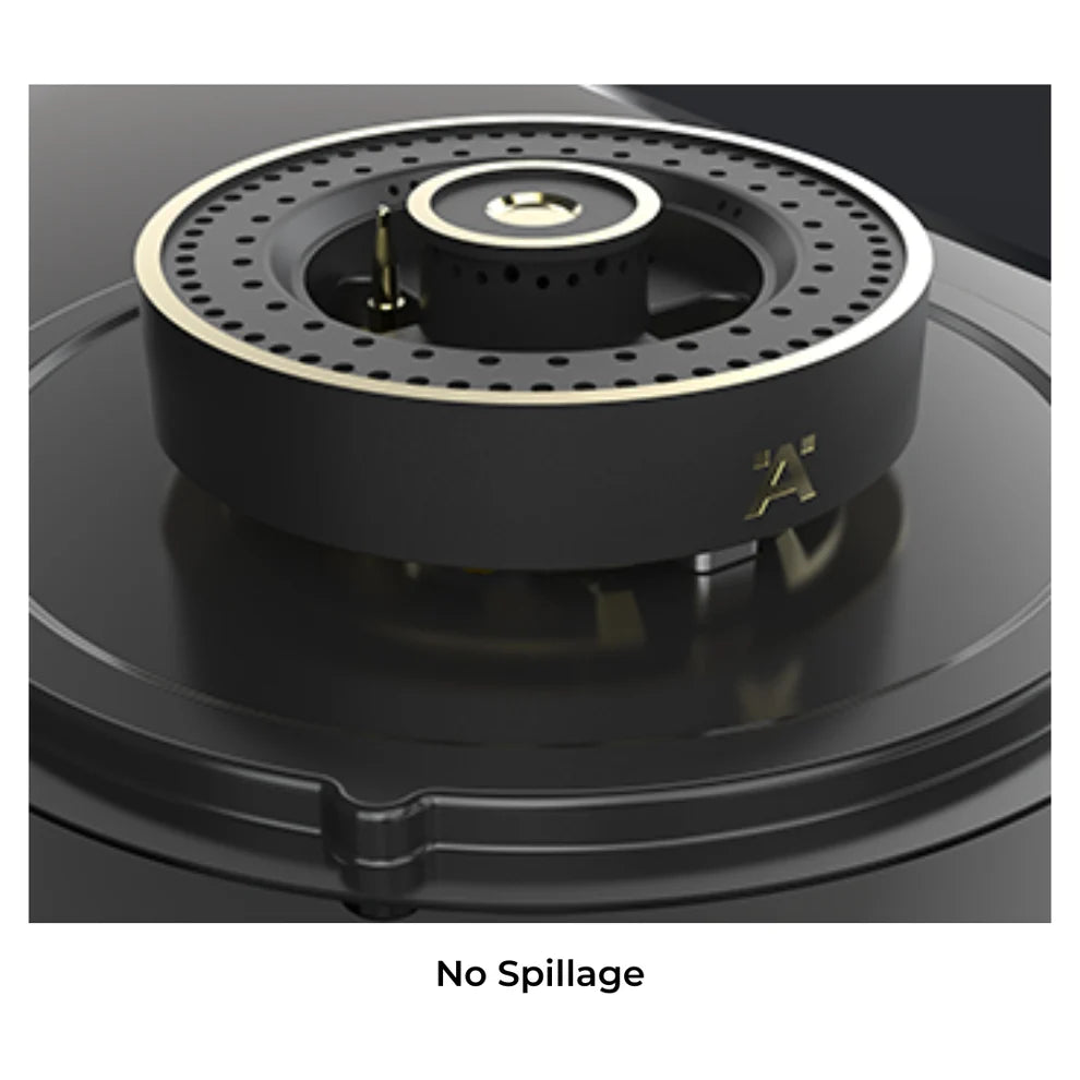 Hafele ALTIUS FS 490 86cm 4 Burner Built-in Fully Sealed Gas Hob | Matt Black Glass