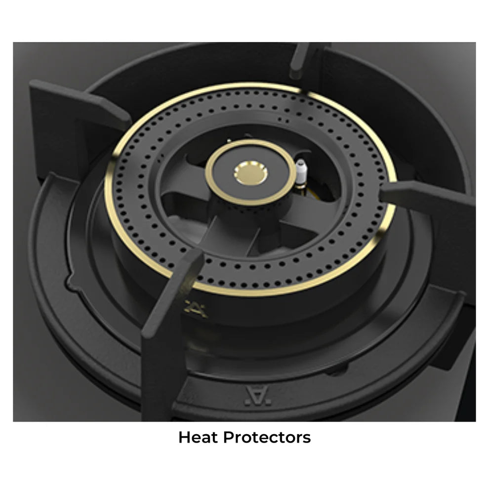 Hafele ALTIUS FS 490 86cm 4 Burner Built-in Fully Sealed Gas Hob | Matt Black Glass