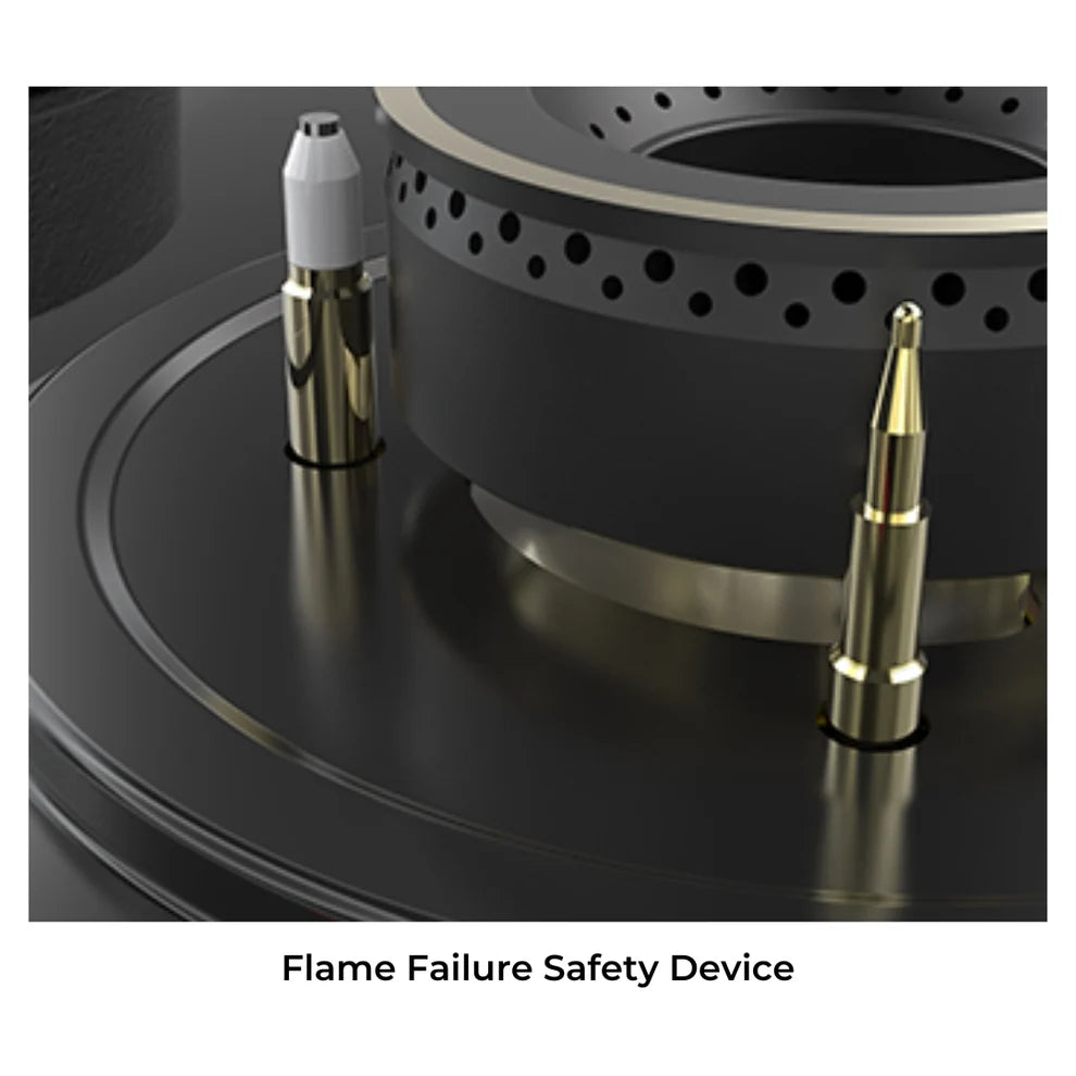 Hafele ALTIUS FS 490 86cm 4 Burner Built-in Fully Sealed Gas Hob | Matt Black Glass