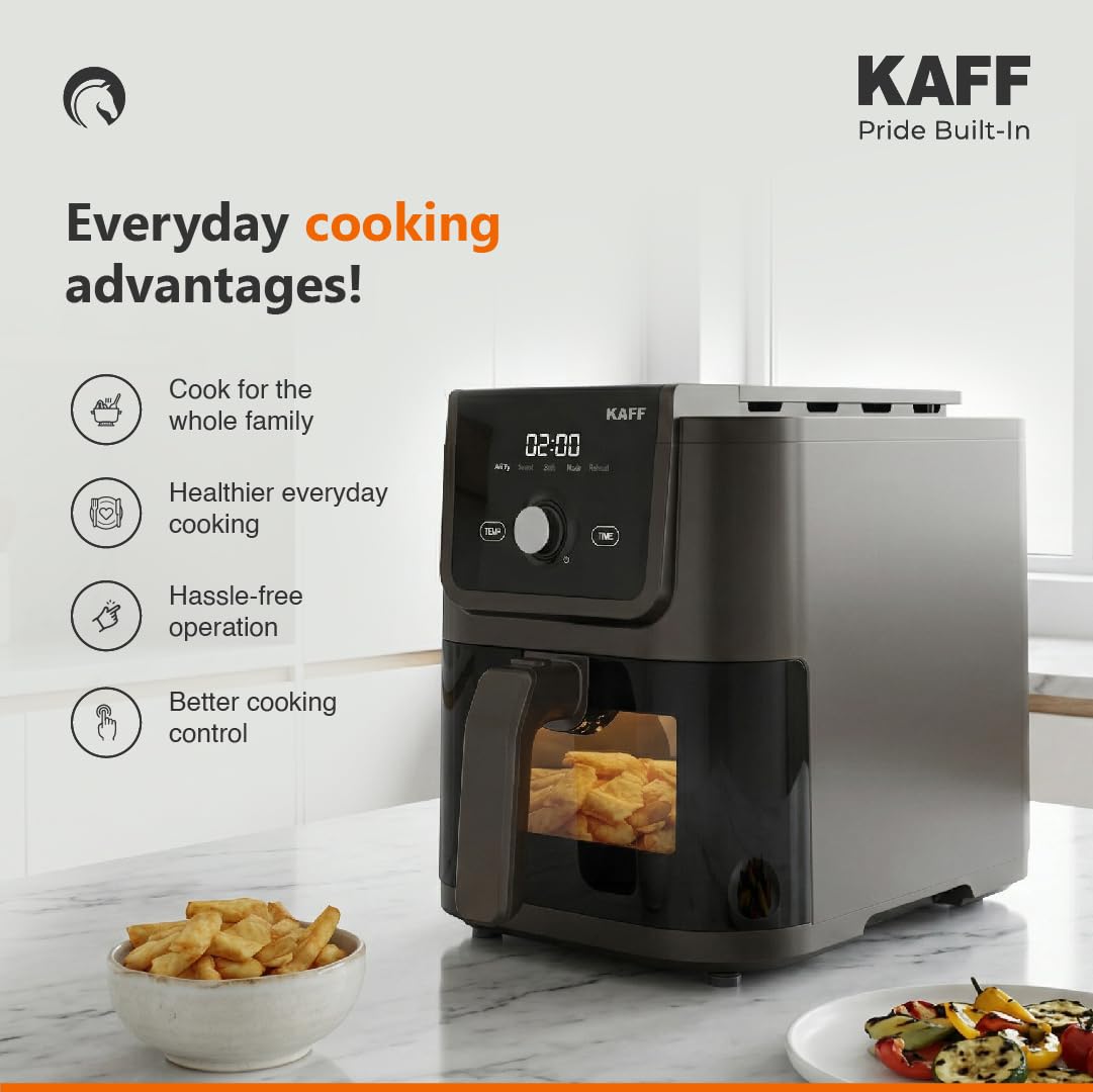 Kaff Digital Air Fryer 5L Air Fryer  KFR5 LED Touch Control, Adjustable Temperature