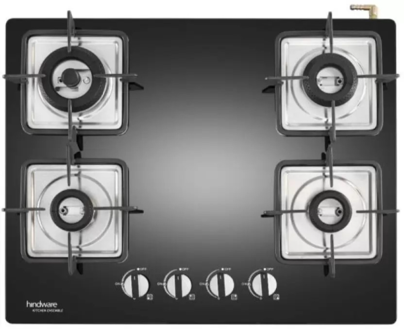 Hindware Rosia 4B 60CM Glass Automatic Gas Stove  (4 Burners)