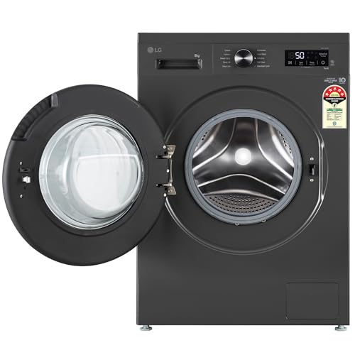 LG 8 Kg 5 Star Wi-Fi, Direct Drive Technology, Steam Wash, 6 Motion DD, Fully-Automatic Front Load Washing Machine (FHB1208Z4M, Allergy Care, In-Built Heater, Touch Panel, 2024 model, Middle
