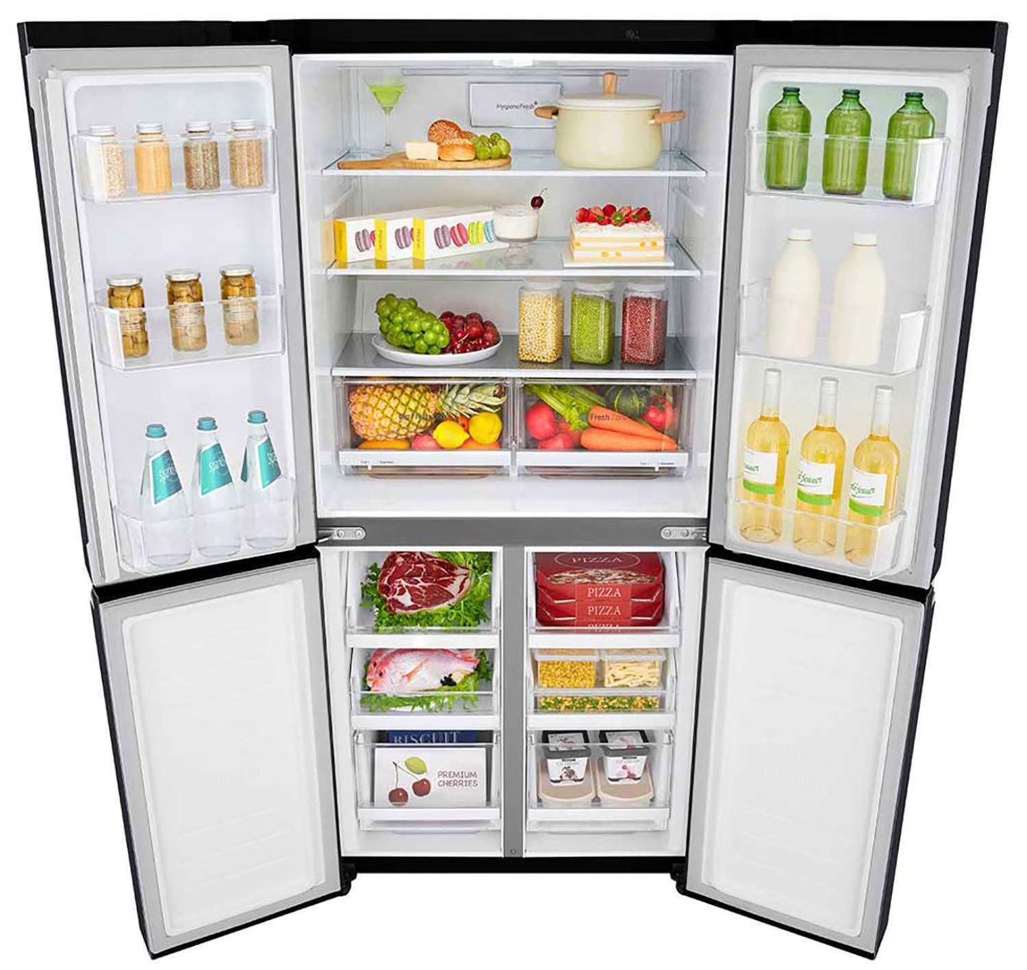 LG 594 L Frost-Free Inverter Linear Wi-Fi Side-By-Side Refrigerator (GC-B22FTQPL, Matte Black, Hygiene Fresh+ | Door Cooling+)