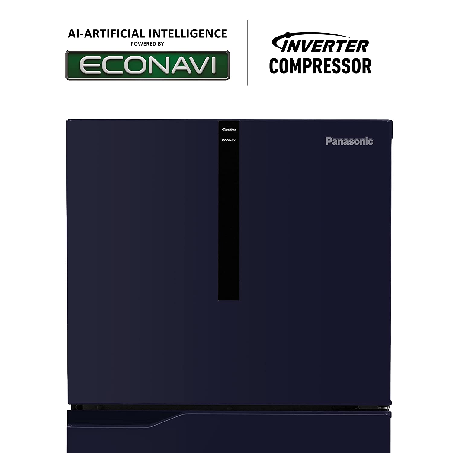 Panasonic 260 L Double Door 3 Star AI Enabled Inverter Technology Frost Free Refrigerator (NR-TH272CPAN, Ocean Blue, Jumbo Fresh Vegetable Basket,2023 Model, Net Capacity 237L)