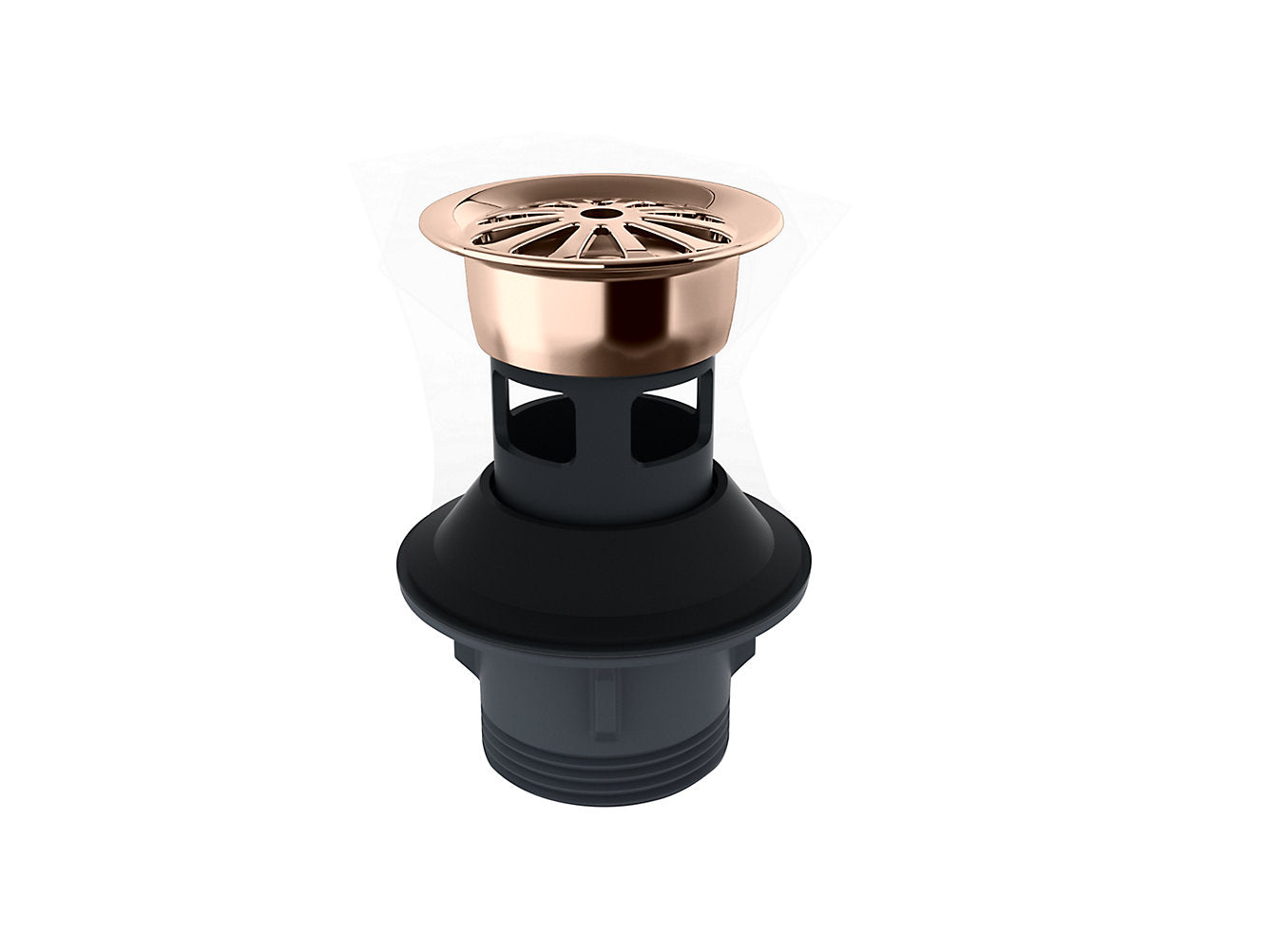 kohler K-45432IN-RGD Grid drain without overflow hole in rose gold