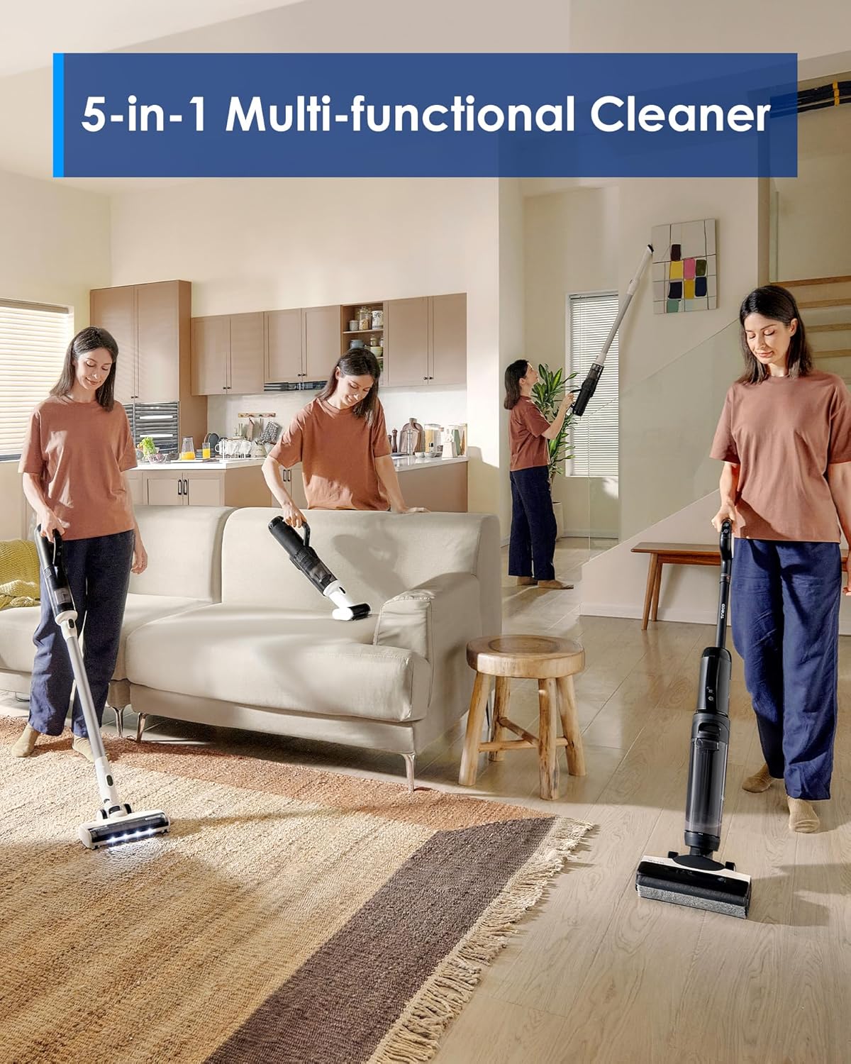 Tineco Floor ONE Switch S6 Cordless Vacuum Cleaner, 5-in-1 Mop, FlashDry Self-Cleaning, MHCBS Tech