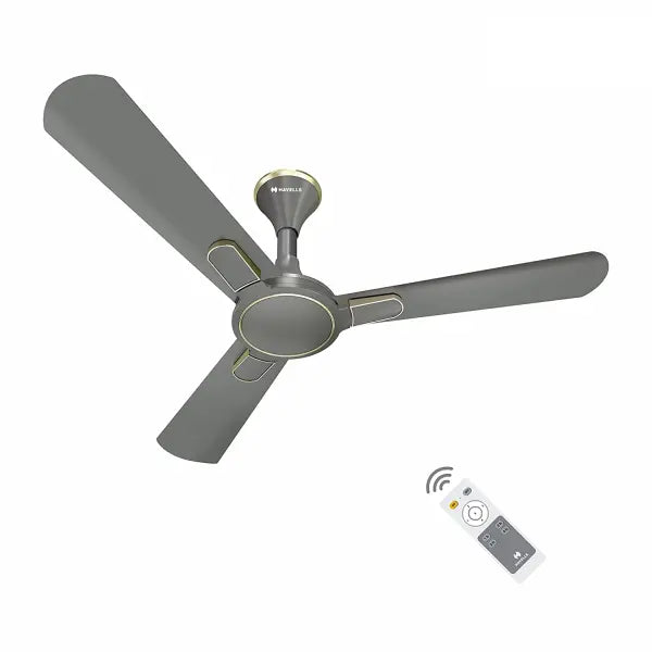 Havells Bianca 1200mm Energy Saving with Remote Control 5 Star Decorative BLDC Ceiling Fan Slate