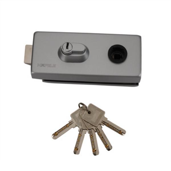 hafele-981.78.402 Square Glass Door Lock 8 To 12 mm Aluminium Without Lever Handle